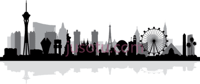 拉斯维加斯天际线,vegas skyline las city silhouette PNG