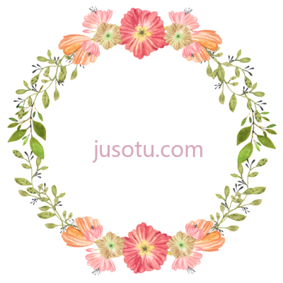 婚礼装饰花环水彩,practical wedding decoration garland buckle personalised watercolor floral wreath tote PNG
