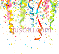 生日彩纸派对PNG