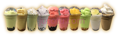 冰淇淋,bubble teas or boba tea and flavors PNG