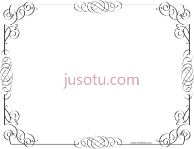 证书边框,black border desktop library PNG