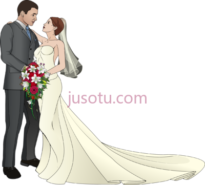 新娘新婚夫妇,art bride wedding couple PNG