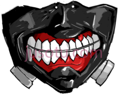 东京食尸鬼面具T恤罗PNG