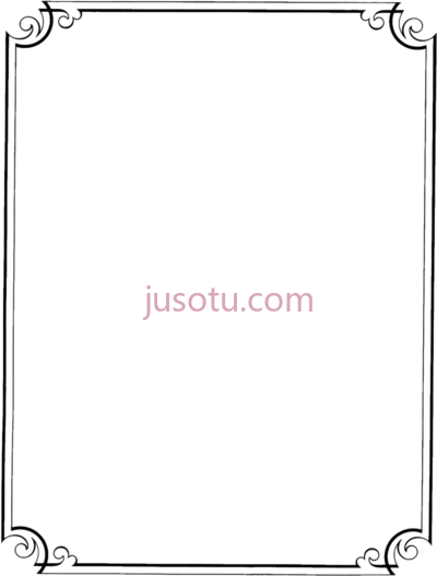 黑白边框,fancy borders page in black and white PNG