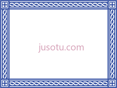 证书边框,certificate border blue PNG