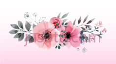 粉色水彩花PNG