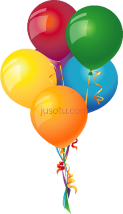 生日舞会气球,baloes de aniversario PNG