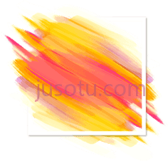 水彩泼溅橙色笔触PNG