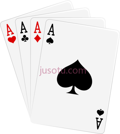 四张牌,four aces cards PNG