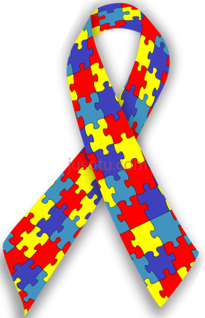 自闭症认知障碍,autism awareness ribbon spectrum disorder PNG