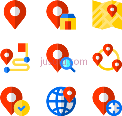 位置,location set 37 icons different PNG