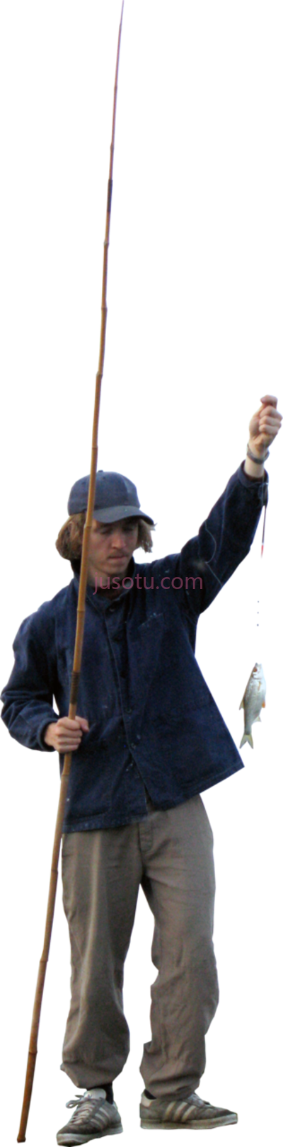 人钓鱼,people cutout cut out render PNG