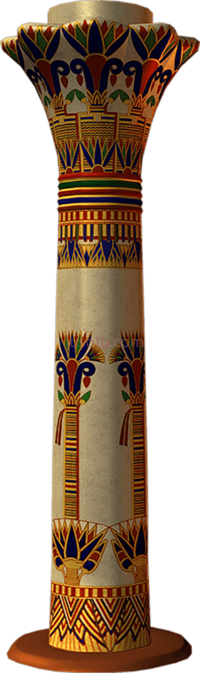 埃及彩绘柱子,egyptian painted pillars PNG