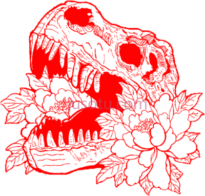 红骷髅花玫瑰,red skull skeleton flowers roses PNG