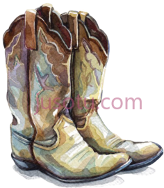 牛仔靴,life better in cowboy boots PNG