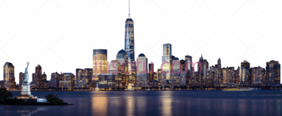 纽约城市天际线,cartoon city skyline new york PNG