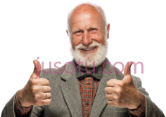 老人微笑, PNG