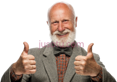 老人微笑,old man smiling PNG