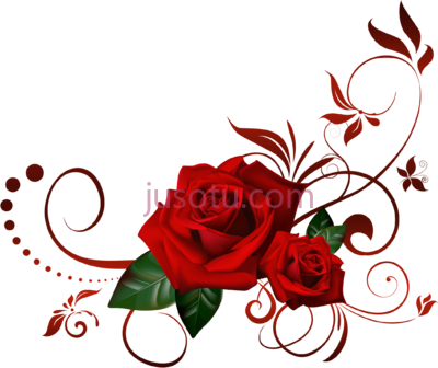 玫瑰,rose & crown black border PNG