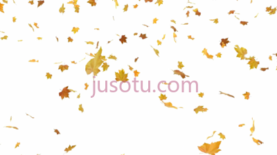 秋天落叶,falling autumn leaves PNG