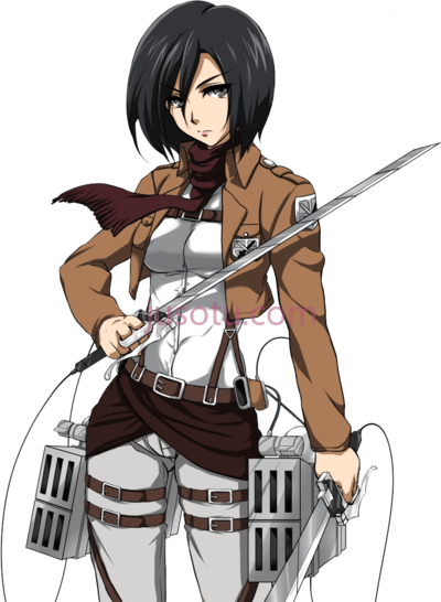 三笠·阿克曼,mikasa ackerman render PNG