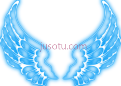 霓虹灯之翼蓝色天使翅膀,neon wings alas tumblr PNG
