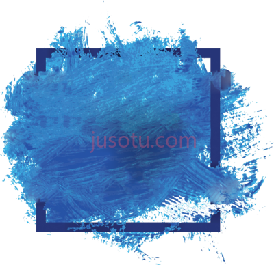 蓝色水彩绿,blue watercolor green PNG