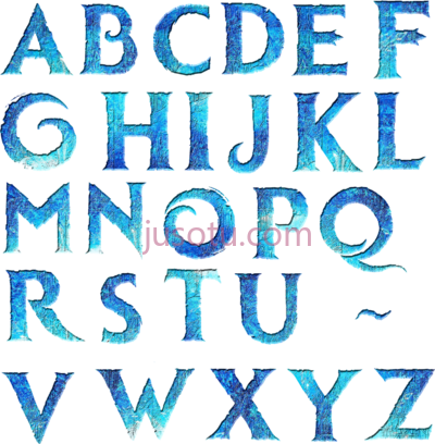 冰体字母表,alfabeto estilo frozen PNG