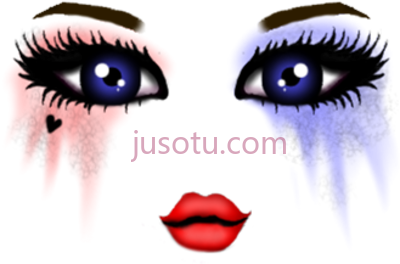 女孩,face girl roblox harley quinn outfit PNG