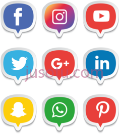 社交媒体徽标PNG