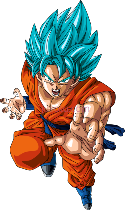 小悟空,goku en super saiyan blue o dios dragon ball god ss PNG