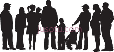 人群,group people silhouette PNG