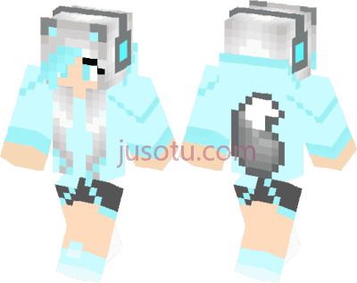 我的世界,neko girl minecraft skin PNG
