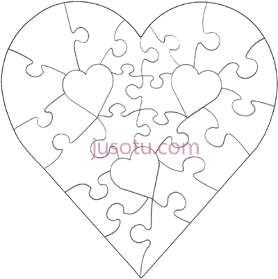 拼图心形,puzzle piece heart PNG