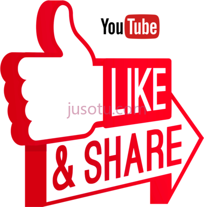 优兔喜欢分享,like and share on youtube PNG