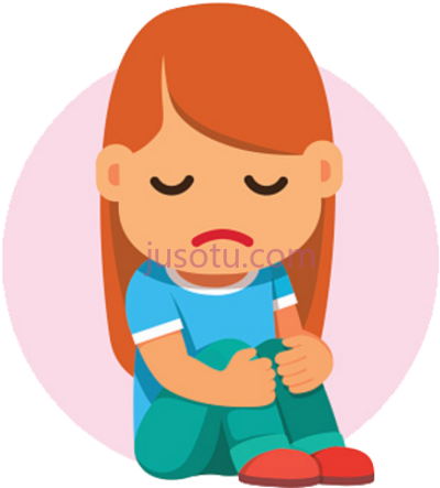 儿童忧郁症漫画,sad child cartoon depression PNG