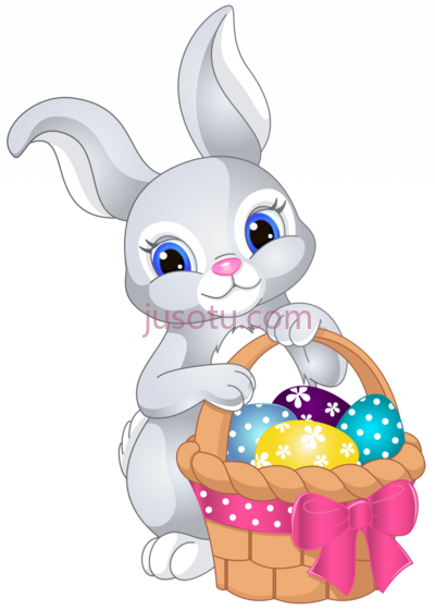 复活节兔子,easter bunny basket PNG