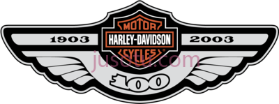 哈雷戴维森摩托车,harley davidson motor cycles wings 100 years logo PNG