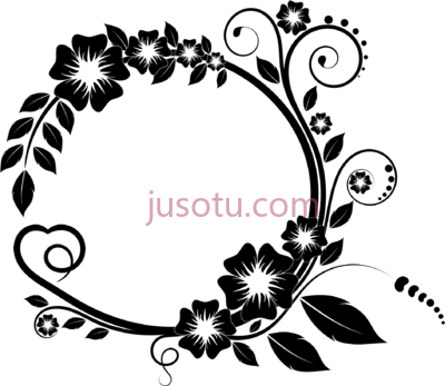 黑白花架,flower frame by black and white PNG