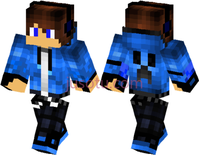 我的世界,cool minecraft skins blue PNG