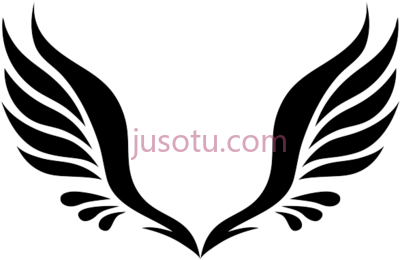 天使之翼翅膀,angel wings black and white library PNG