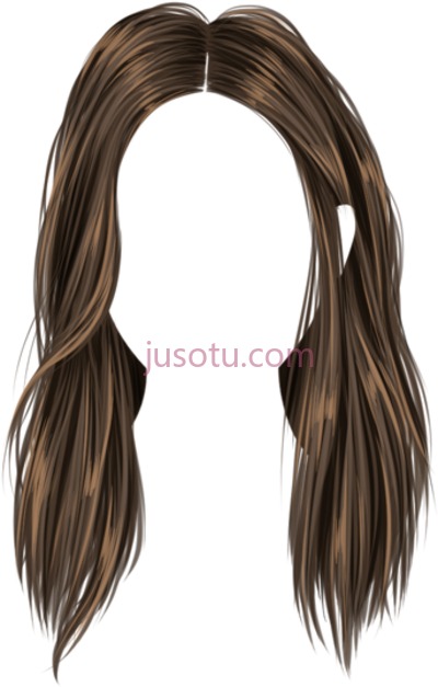 凌乱棕色头发,messy hair brown PNG
