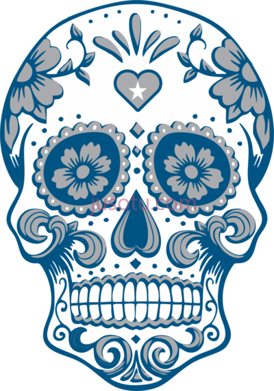 头骨,cafepress sugar skull tile PNG