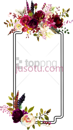时尚花边装饰花卉水彩,bull floral watercolor PNG