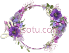 紫色花环PNG