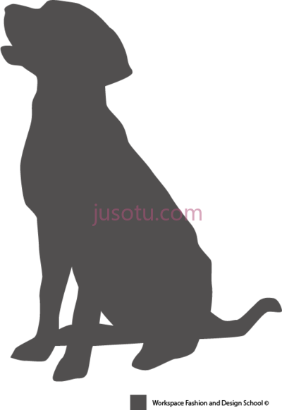 狗坐,dog sitting silhouette PNG