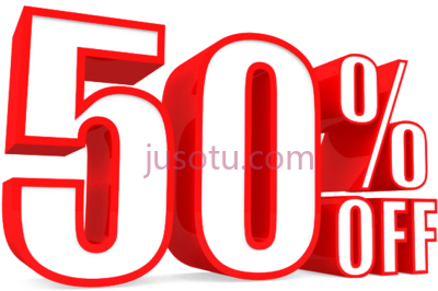 5折,50 off PNG