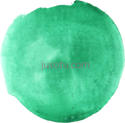 绿色水彩圈,green watercolor circle PNG