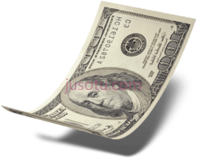 资金美元钞票,100 dollar bills falling PNG
