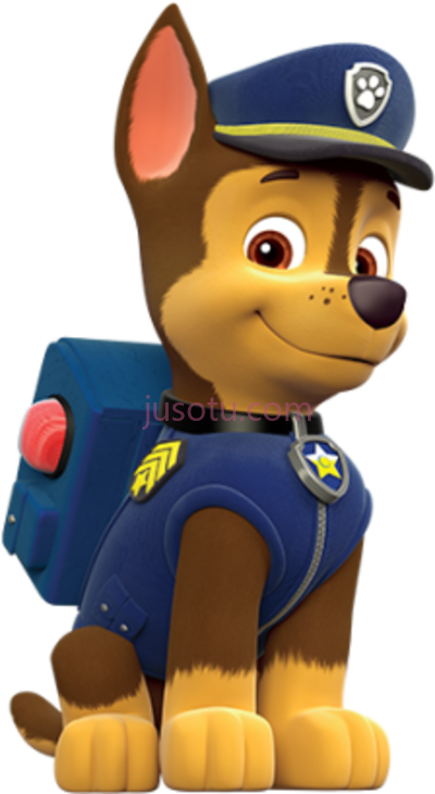 汪汪队立大功,paw patrol birthday characters chase PNG